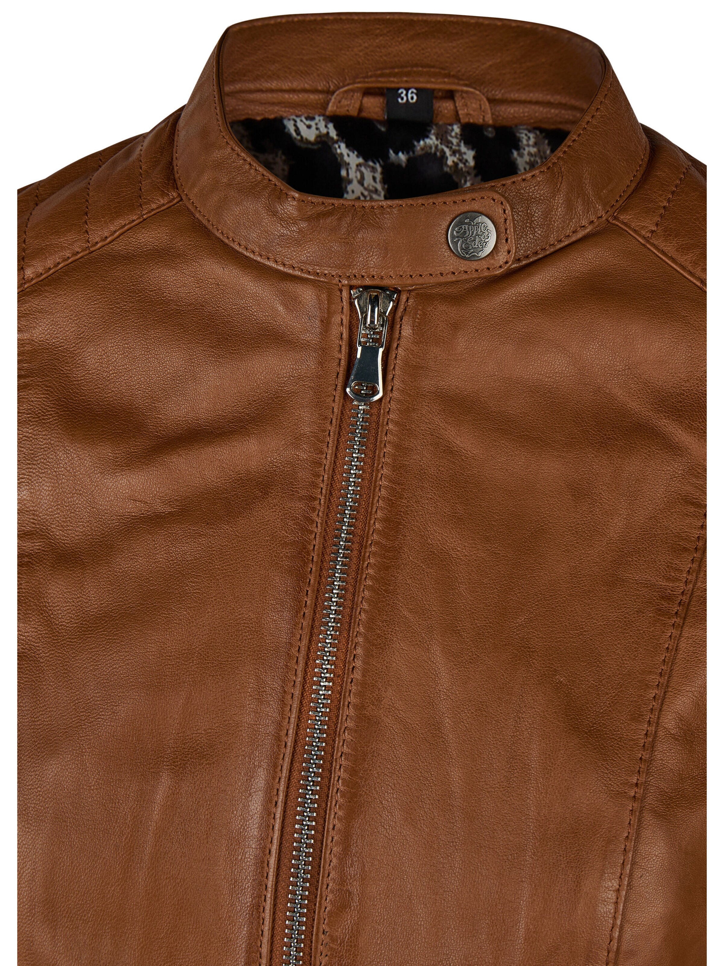 Apple of Eden Lederjacke in Braun