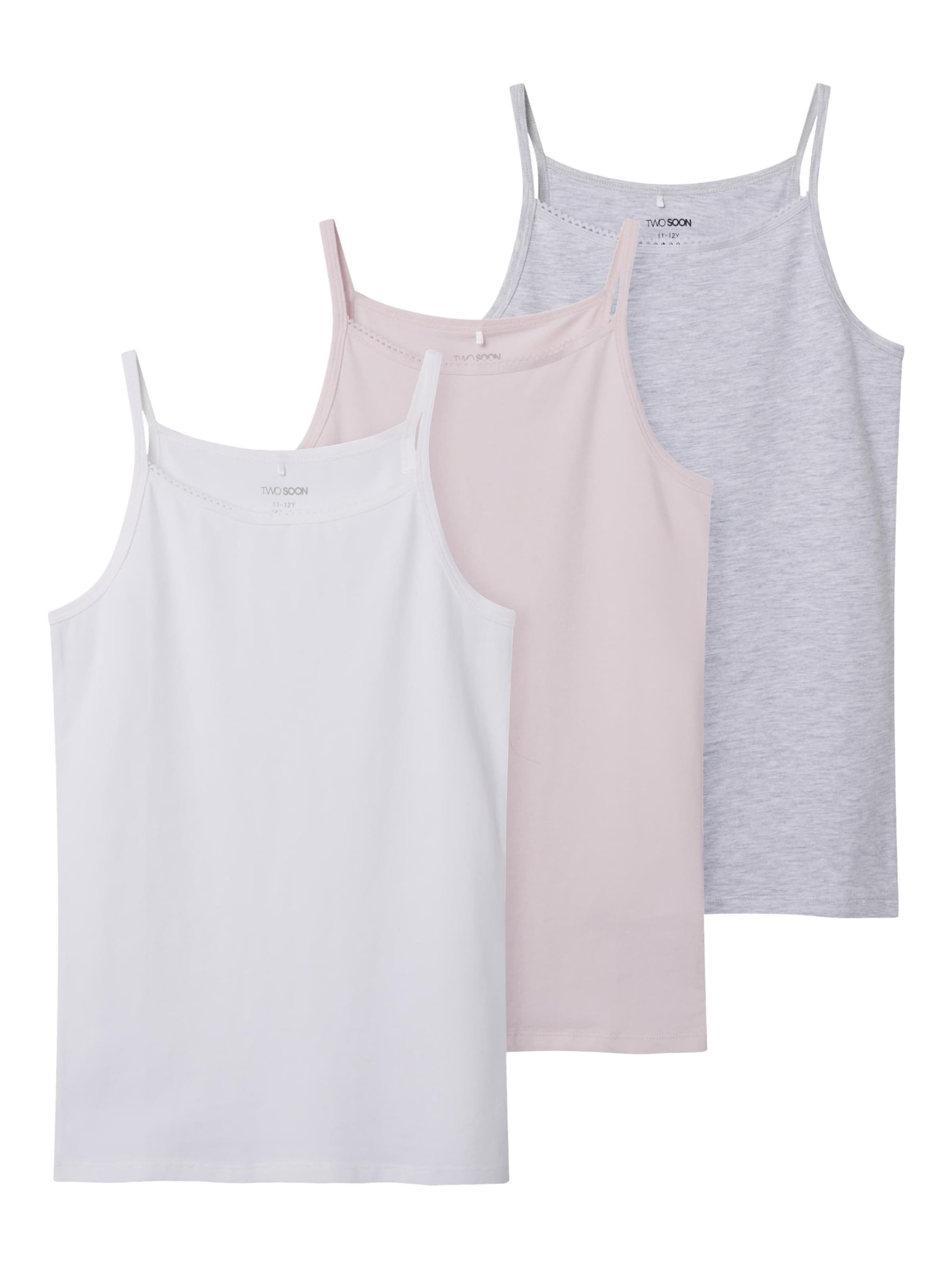 TWO SOON - Top em cinzento: frente