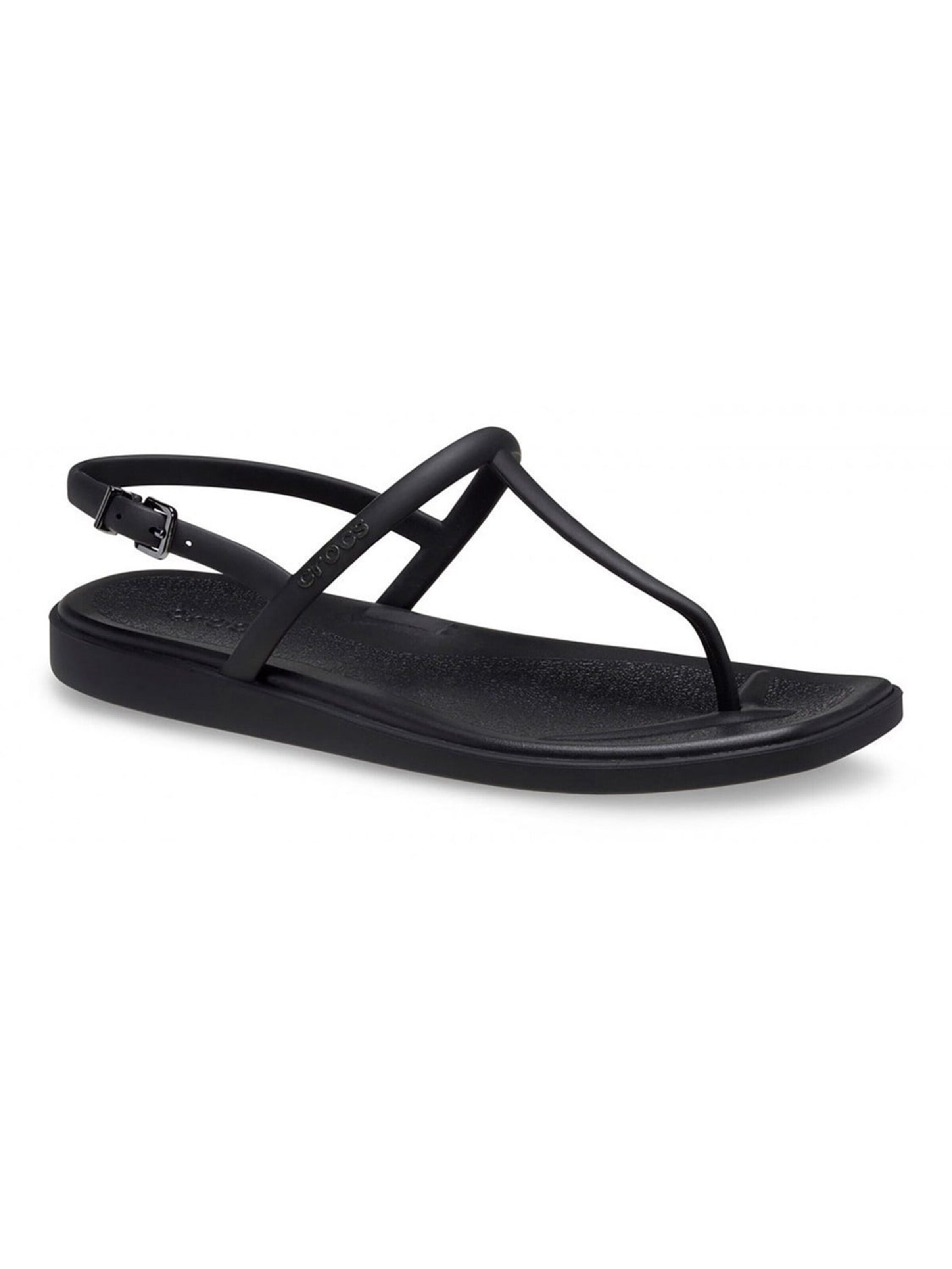 Crocs Teenslipper 'MIAMI THONG SANDAL W BLACK' in Zwart: voorkant