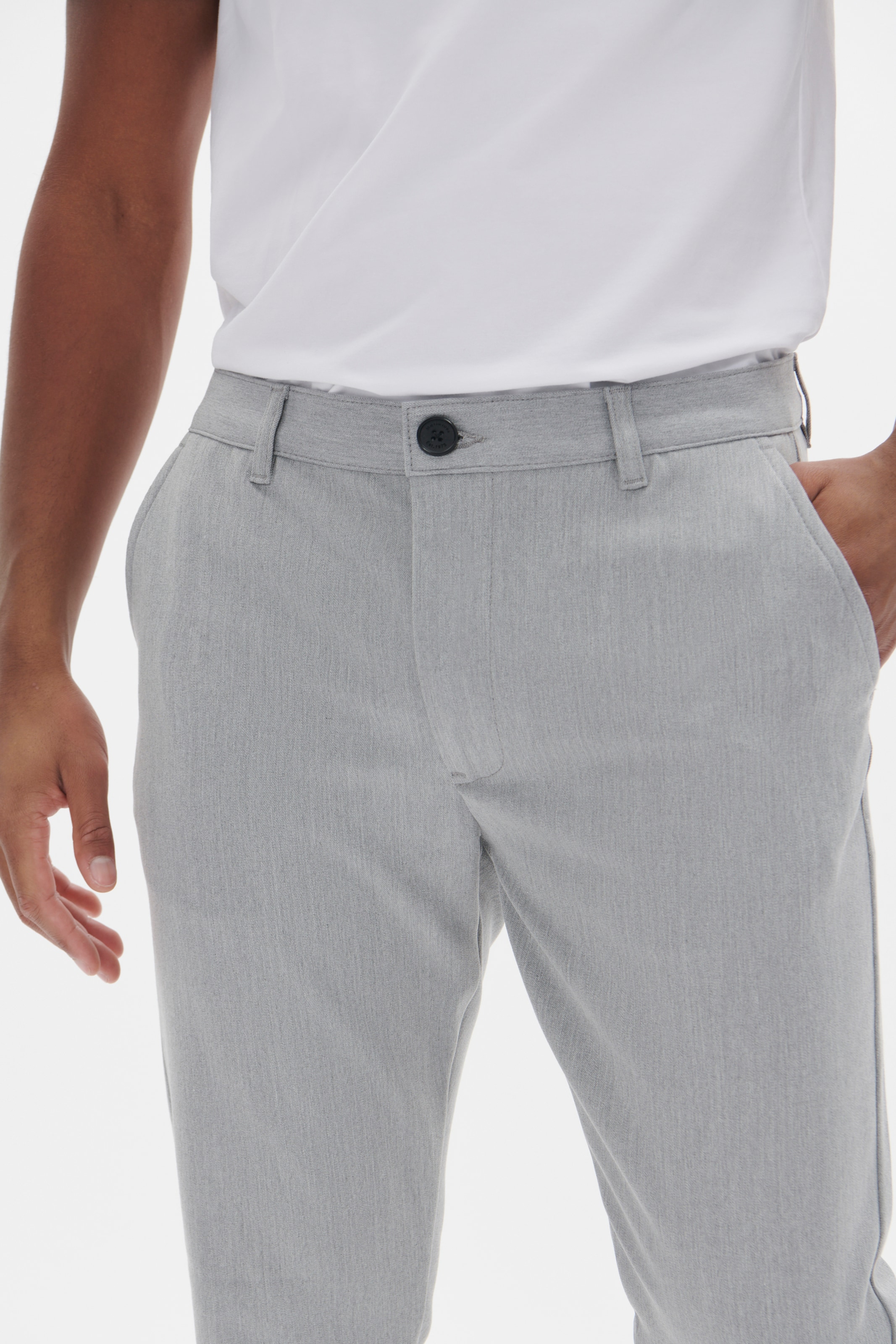 Matinique - Regular Calças chino 'Jens' em cinzento