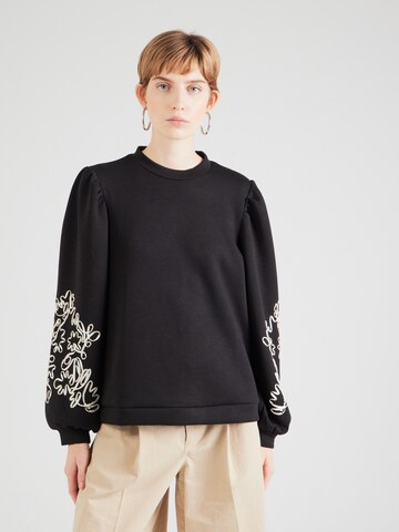 VILA Sweatshirt 'VISIF' in Black: front