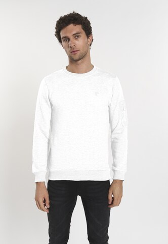 Sweat-shirt 'Bret' DENIM CULTURE en blanc : devant