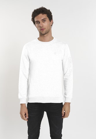 DENIM CULTURE Sweatshirt 'Bret' i vit: framsida