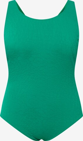 Ulla Popken Swimsuit in Green: front