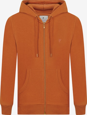 DENIM CULTURE Zip-Up Hoodie 'PEDRO' in Orange: front
