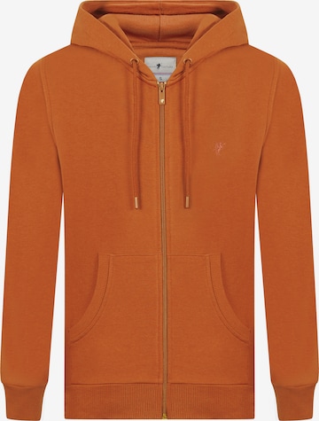 DENIM CULTURE - Sudadera con cremallera 'PEDRO' en naranja: frente