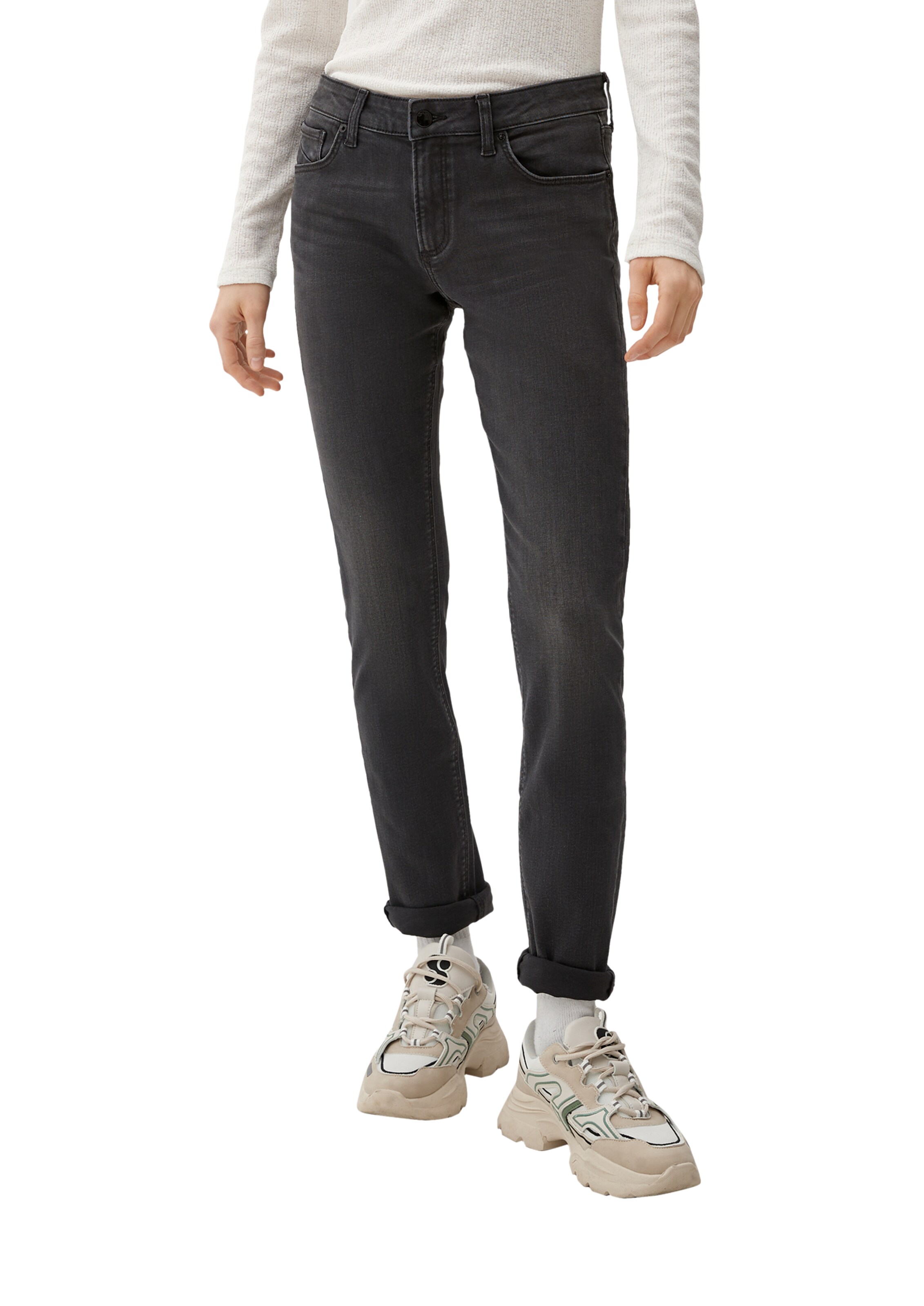 QS Slim fit Jeans 'Catie' in Grey