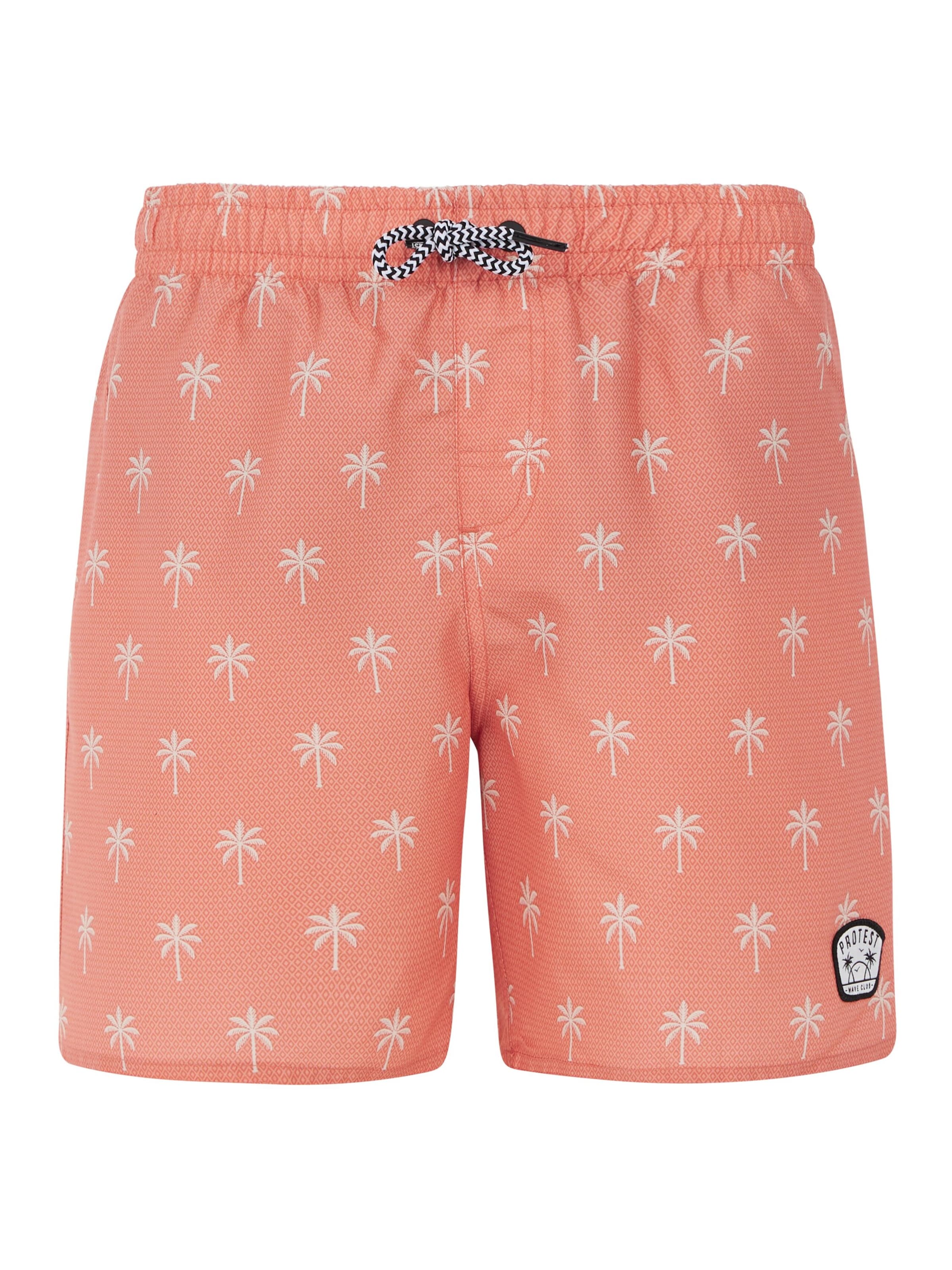 PROTEST Board Shorts 'PRTFONZ JR' in Orange: front