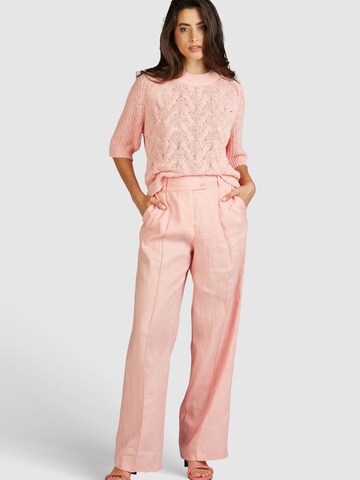 MARC AUREL Loosefit Bundfaltenhose in Pink