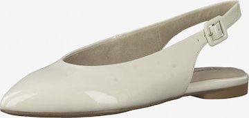 TAMARIS Ballet Flats with Strap in White: front