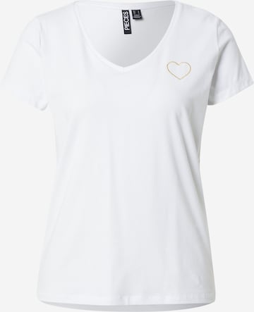 PIECES Shirt 'PCNEW BILLY' in White: front