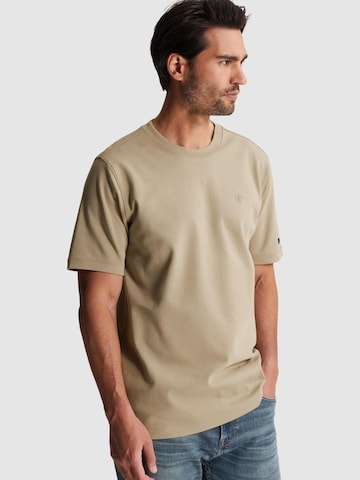 CAST IRON T-shirt 'T-shirt in interlock jersey with crew neck' i beige: framsida