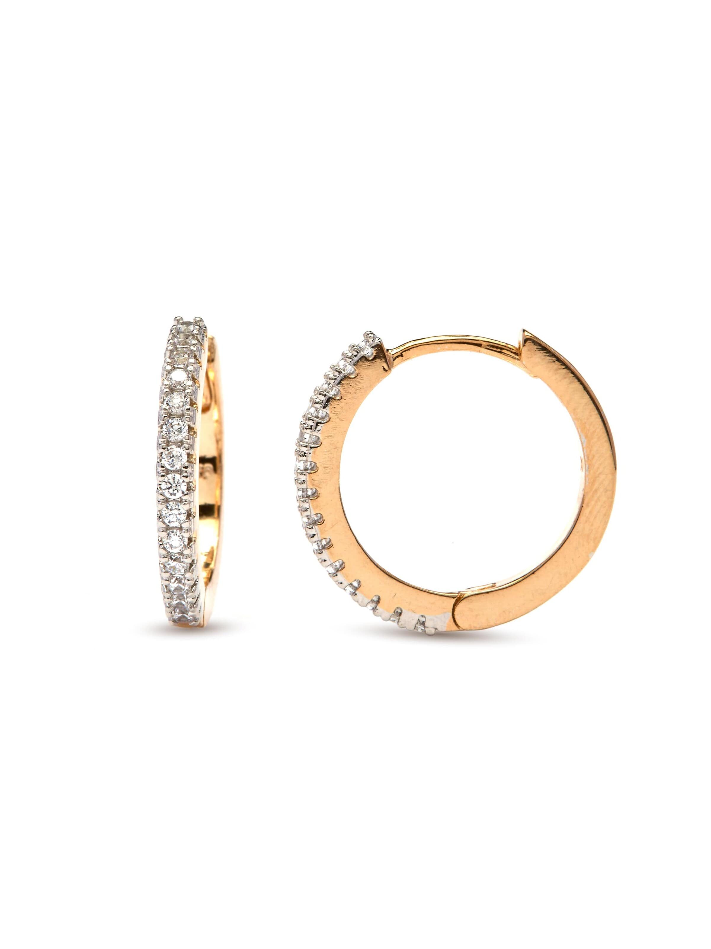 Boucles d'oreilles 'Nasgar' Luxenter en or : devant