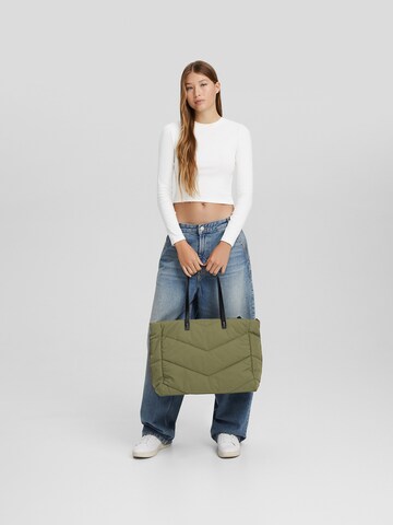 Bershka Torba shopper w kolorze zielony