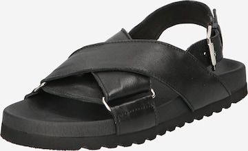 Apple of Eden Sandals in Black: front