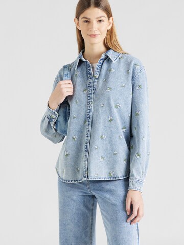 VERO MODA Blouse 'OPHELIA' in Blauw: voorkant