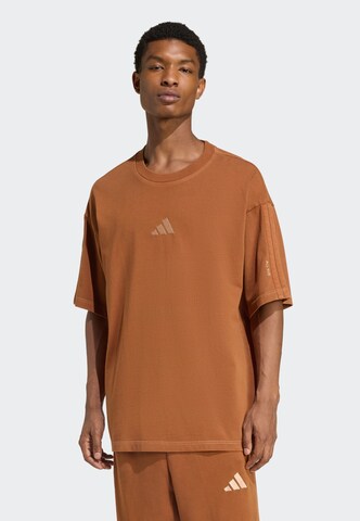 ADIDAS SPORTSWEAR Performance shirt in Brown: front