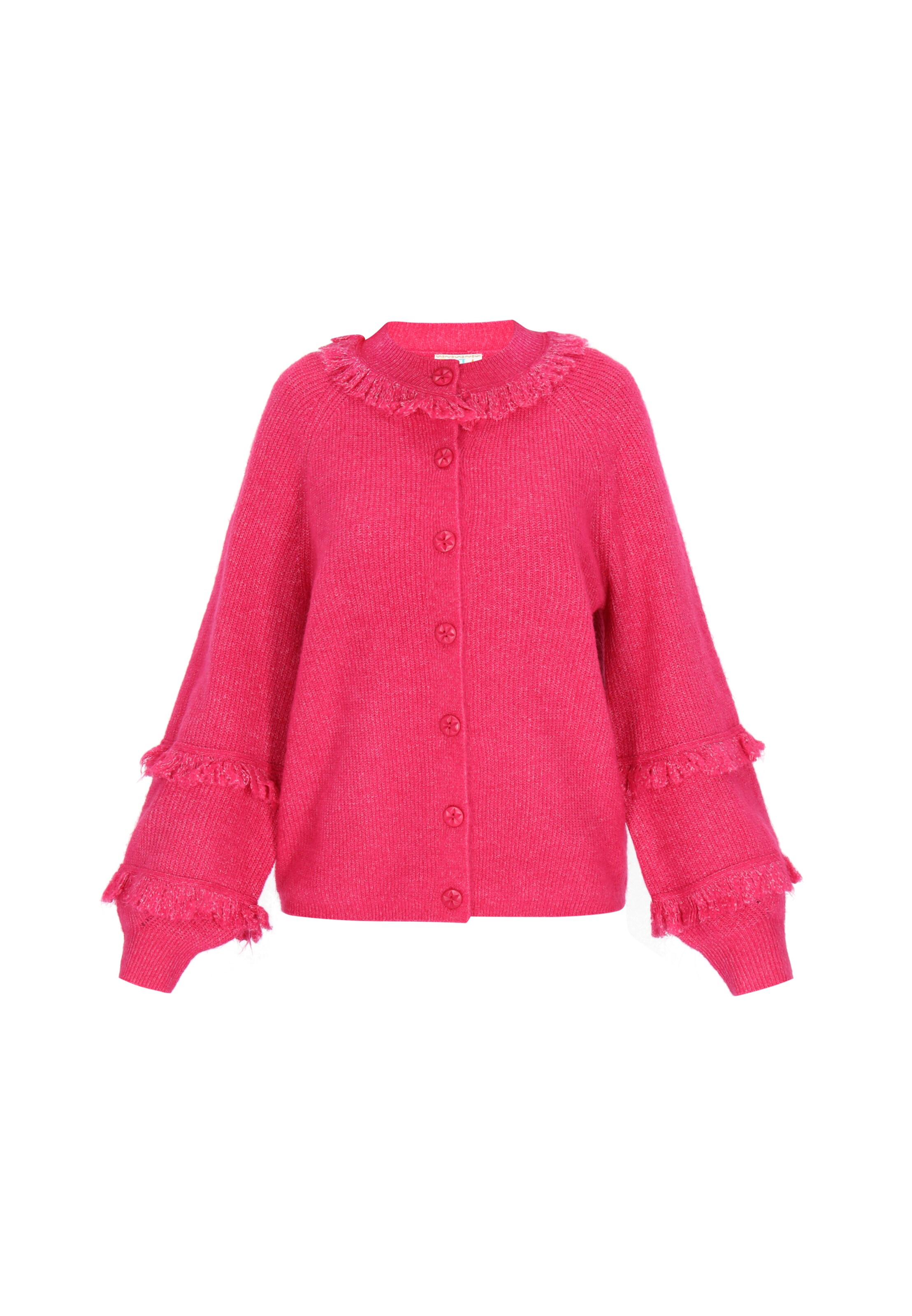 IZIA Πλεκτή ζακέτα σε ροζ: μπροστά