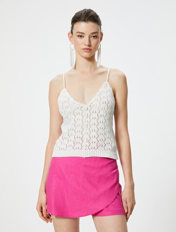 Koton Knitted Top in White: front
