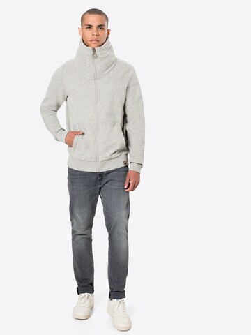 Fli Papigu Zip-Up Hoodie 'Leadership has a price' in Grey