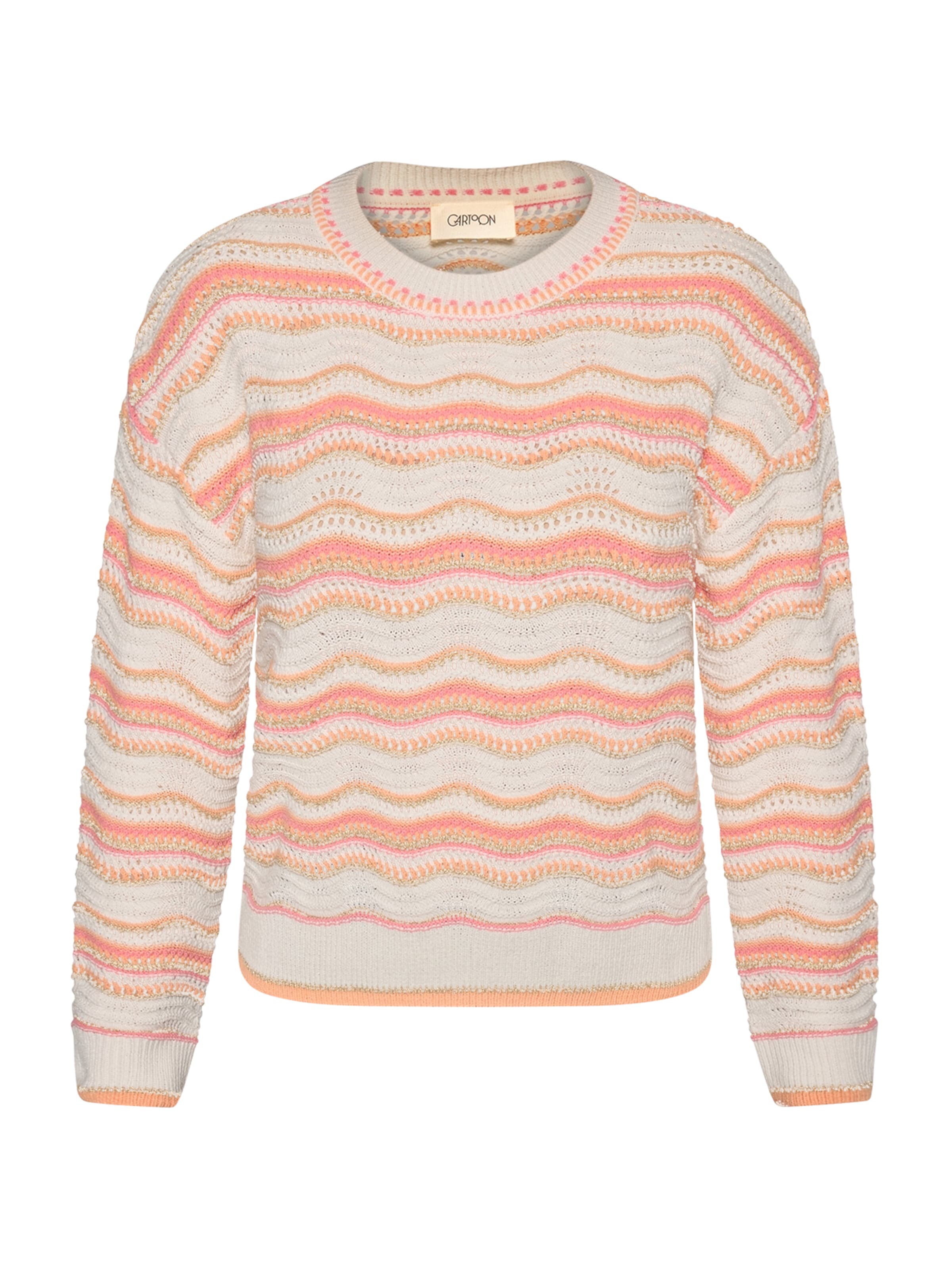 Cartoon Pullover in Weiß: Vorderseite