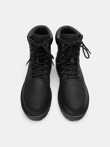 Bottines à lacets 'STWD' Pull&Bear en noir