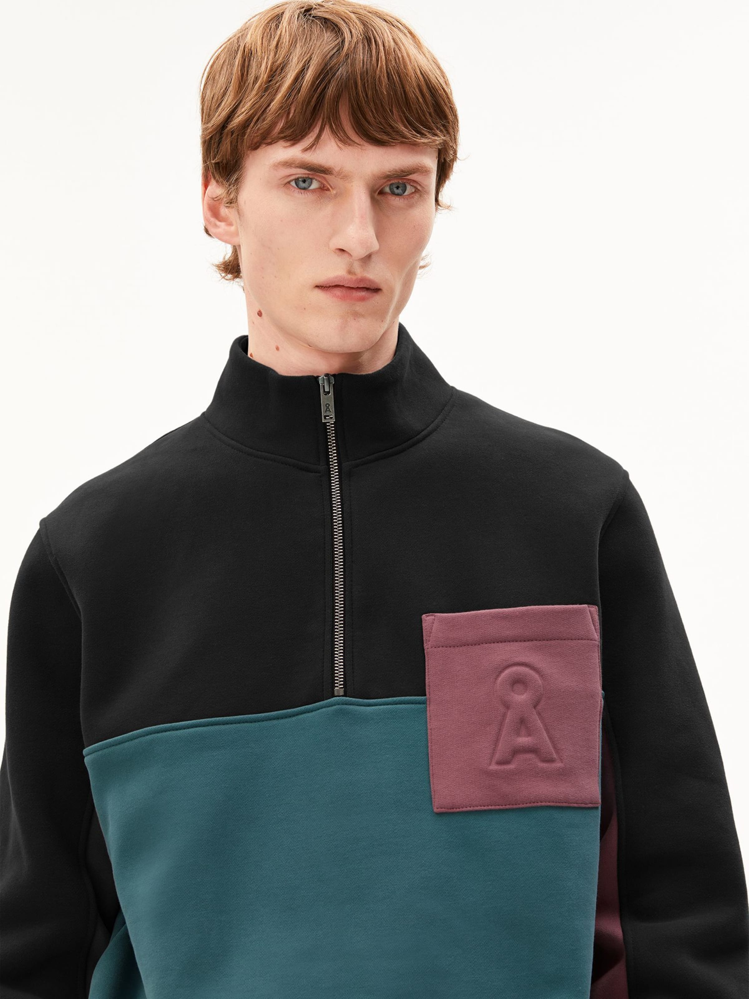 ARMEDANGELS Sweatshirt in Groen: voorkant