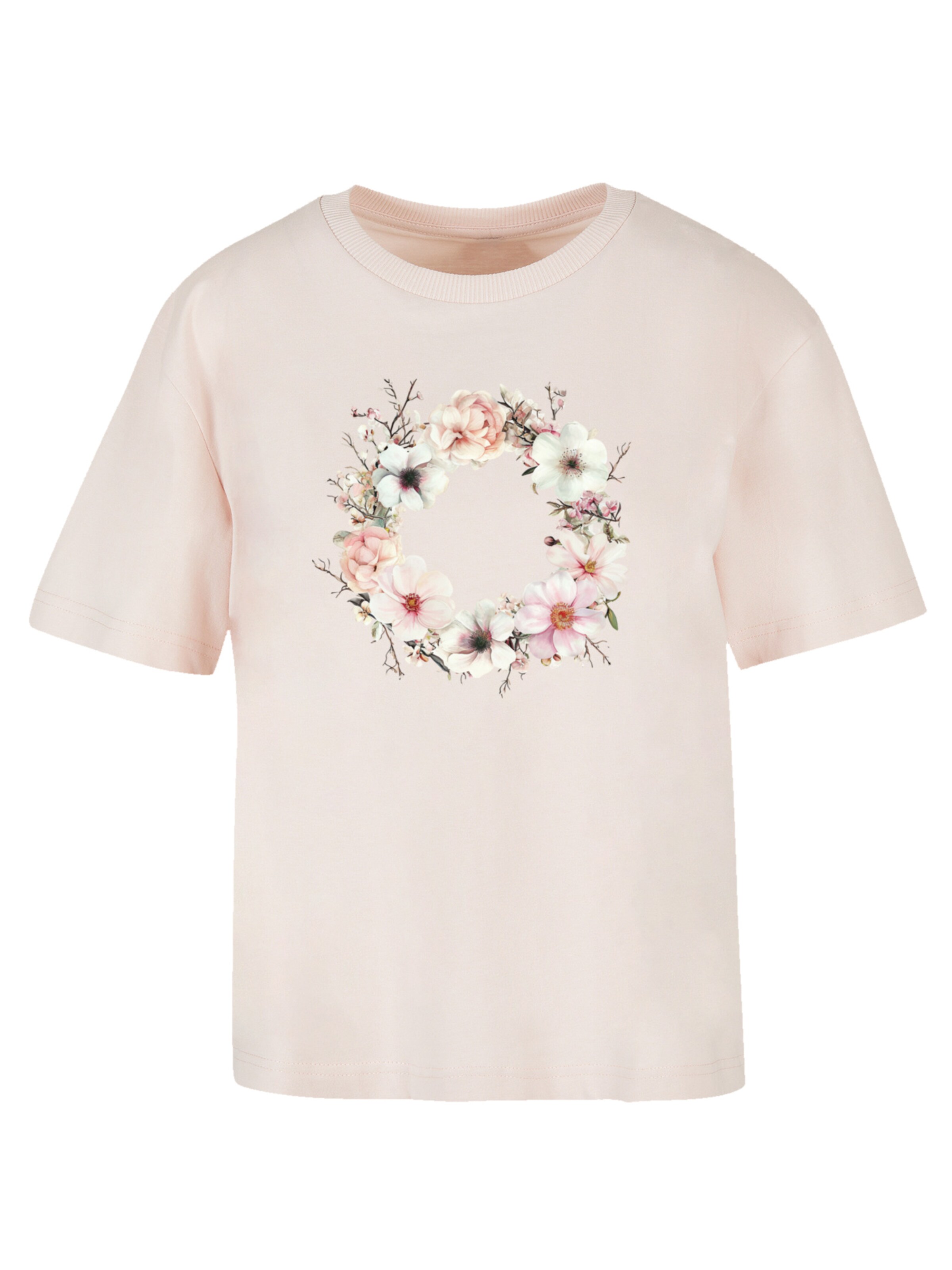 F4NT4STIC Shirt 'Rosa Blumenkranz' in Roze: voorkant