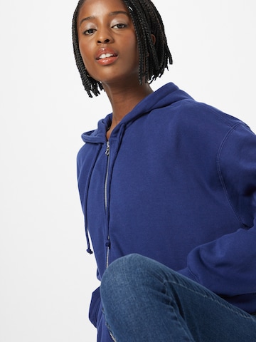 WEEKDAY Zip-Up Hoodie 'Essence' in Blue