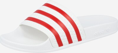 ADIDAS ORIGINALS Μιούλ 'Adilette' σε κόκκινο / λευκό, Άποψη προϊόντος