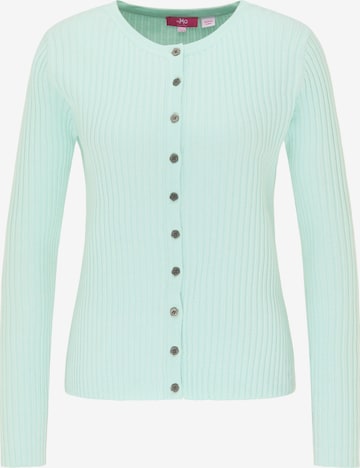 Mo ESSENTIALS Knit Cardigan in Blue: front