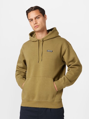 LEVI'S ® Свитшот 'Relaxed Baby Tab Hoodie' в Зеленый: спереди