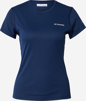 COLUMBIATehnička sportska majica 'Zero Rules™' - plava boja: prednji dio