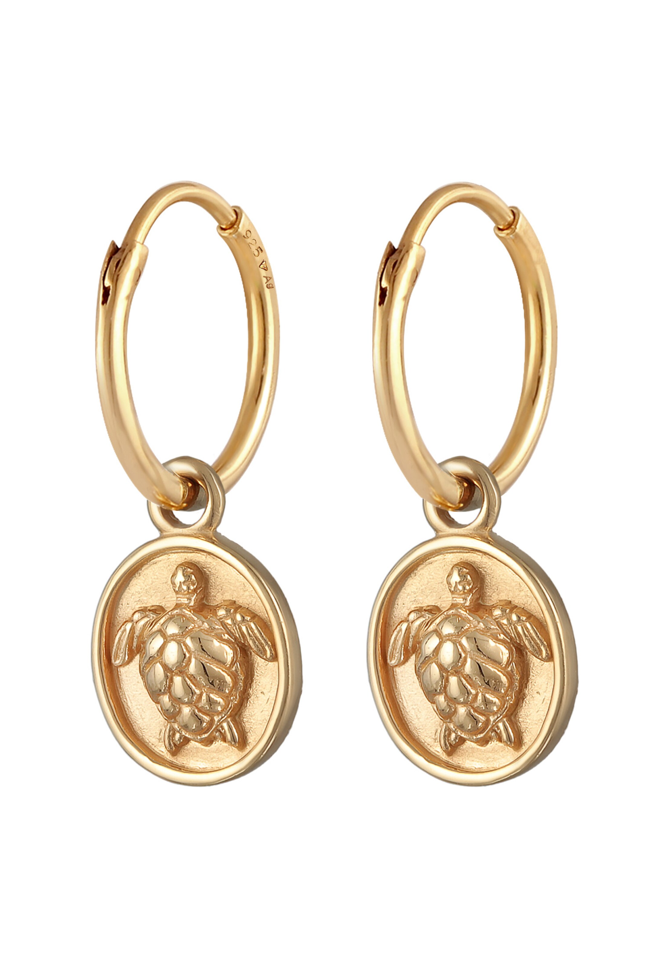 ELLI Earrings in Gold: front