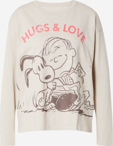 Frogbox Shirt 'Hugs & Love' in Beige: predná strana