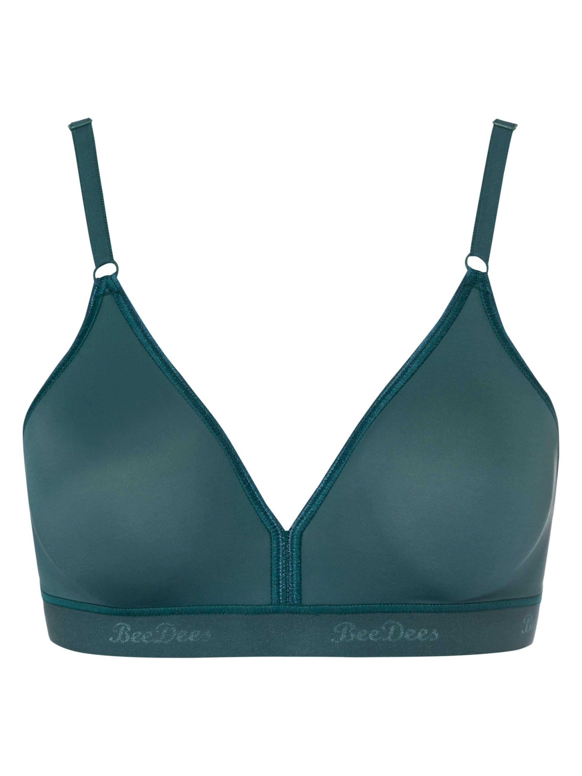 BeeDees Bra 'Soft-BH Microfun N' in Green: front