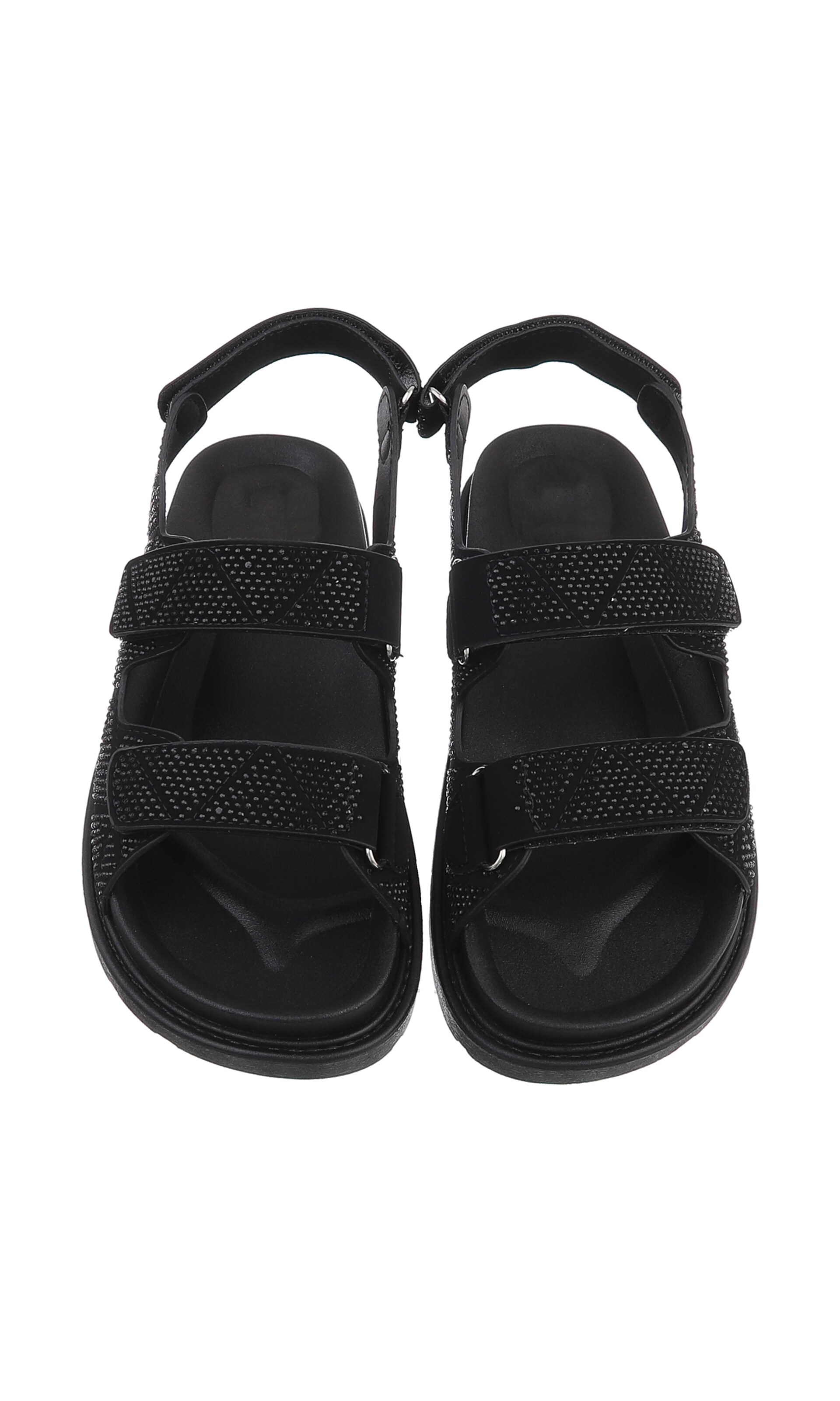 Ital-Design Strap Sandals in Black