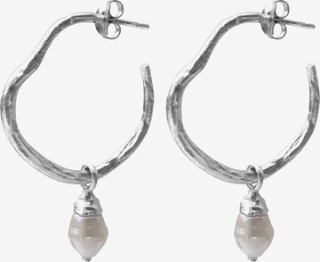 Boucles d'oreilles 'Mutiara' Haze&Glory en argent : devant