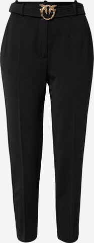 PINKO Regular Trousers with creases 'POTENZA' in Black: front