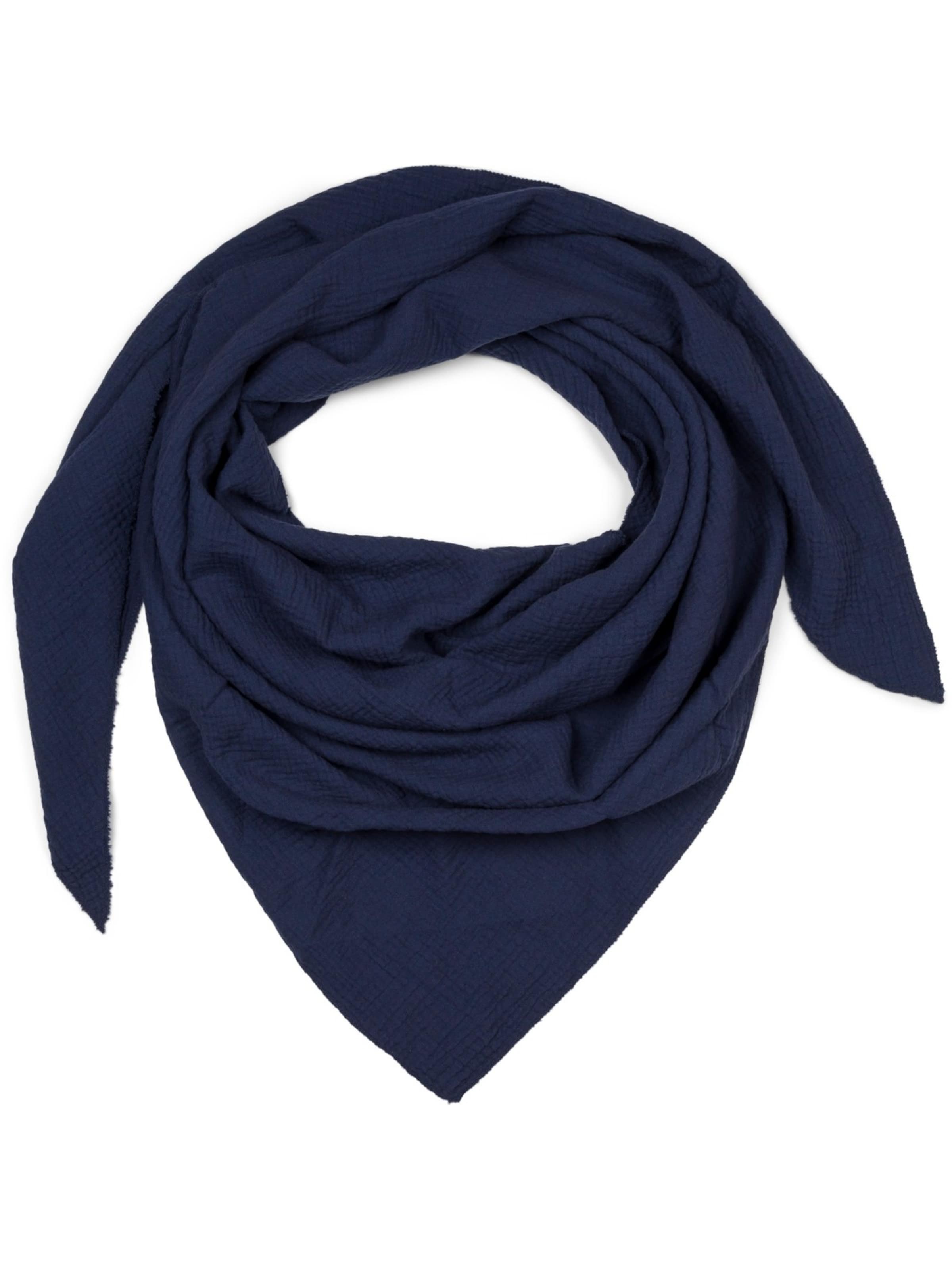 styleBREAKER Tuch 'Musselin Dreiecktuch Einfarbig'‌‌‌‌‌‌‌ in dunkelblau, Produktansicht