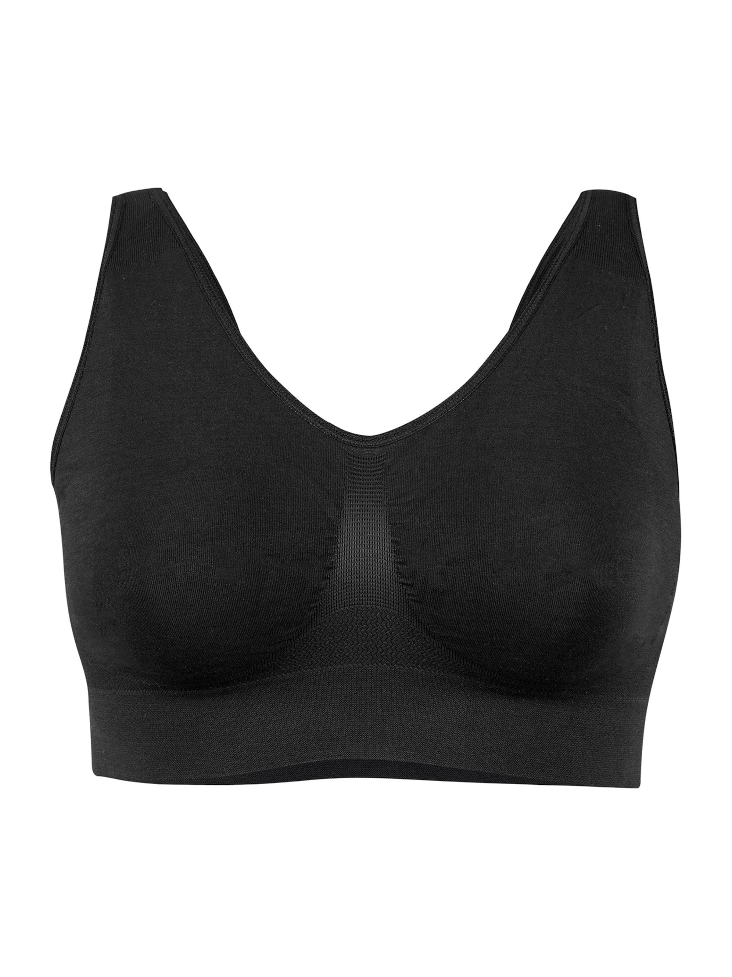 Nur Die Bralette Bra ' Soft Comfort ' in Black: front