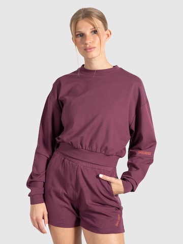 Sweat-shirt 'Althea' Smilodox en violet : devant