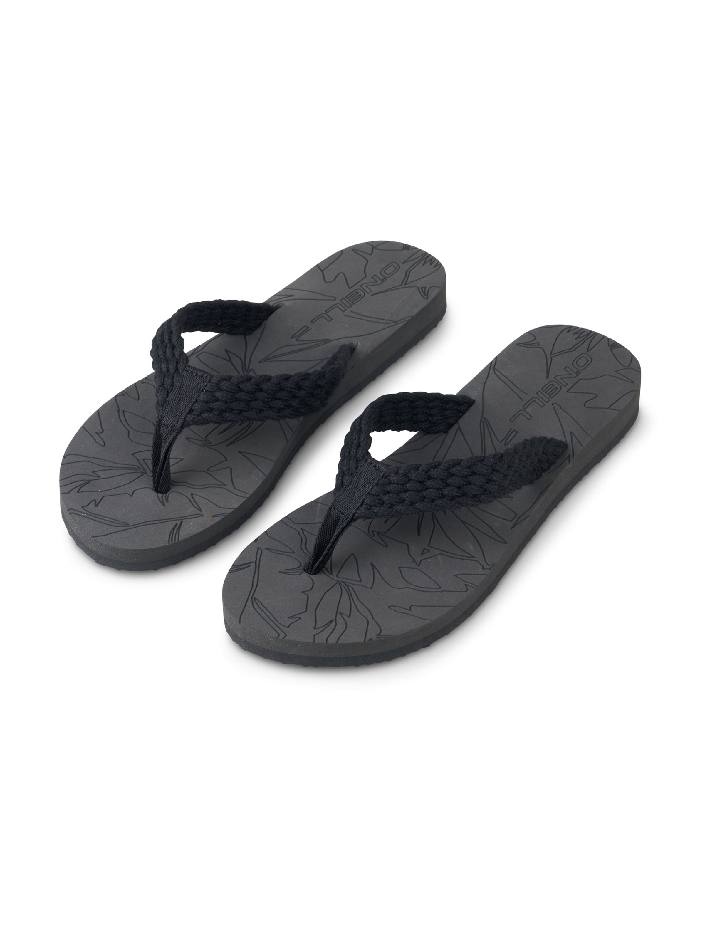 melns O'NEILL Iešļūcenes ar pirkstu atdalītāju 'Floral'