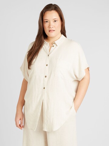 PIECES Curve Bluse 'VINSTY' in Beige: predná strana