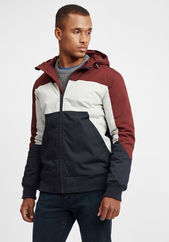 Veste mi-saison !Solid en bleu : devant