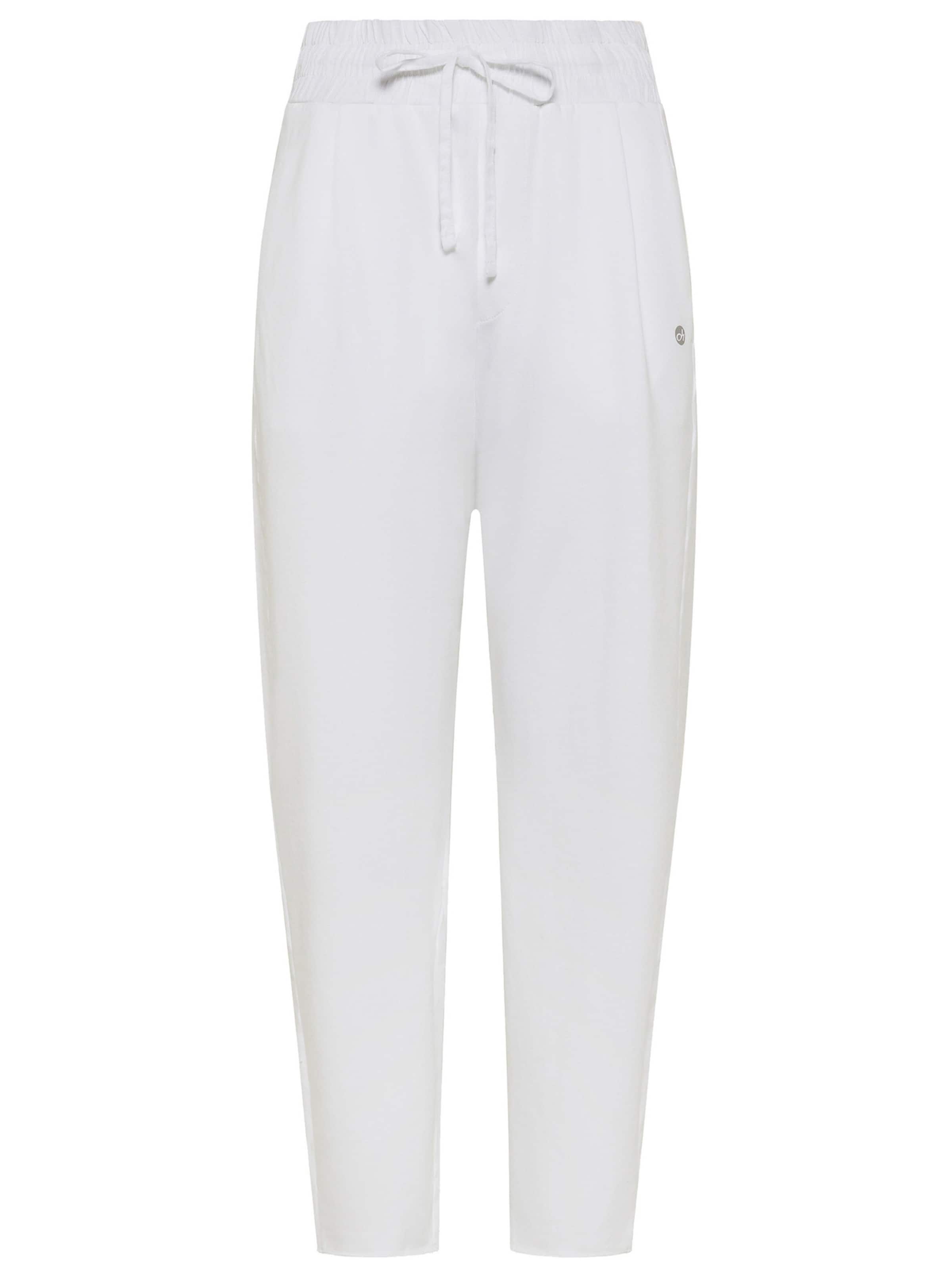 Tapered Pantaloni con pieghe di DEHA in bianco: frontale