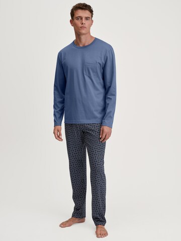 CALIDA Pyjama lang 'Relax Imprint'‌‌‌‌‌‌‌ in Blau