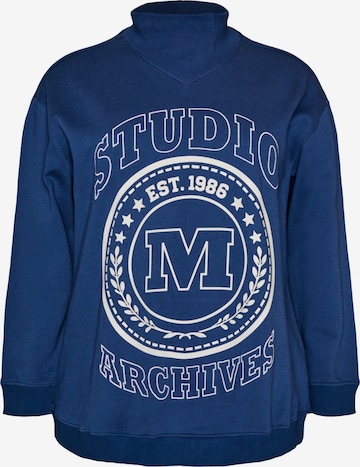 Active by Zizzi Sweatshirt in Blau: Vorderseite