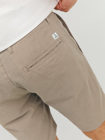 JACK & JONES regular Lærredsbukser 'Dave' i beige