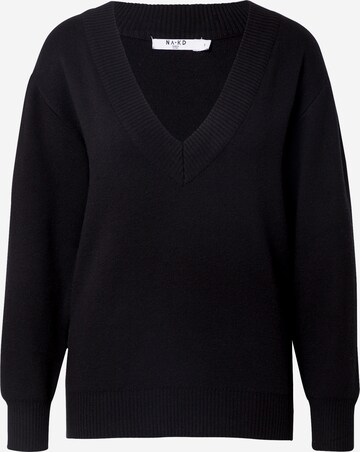 NA-KD Sweater in Black: front